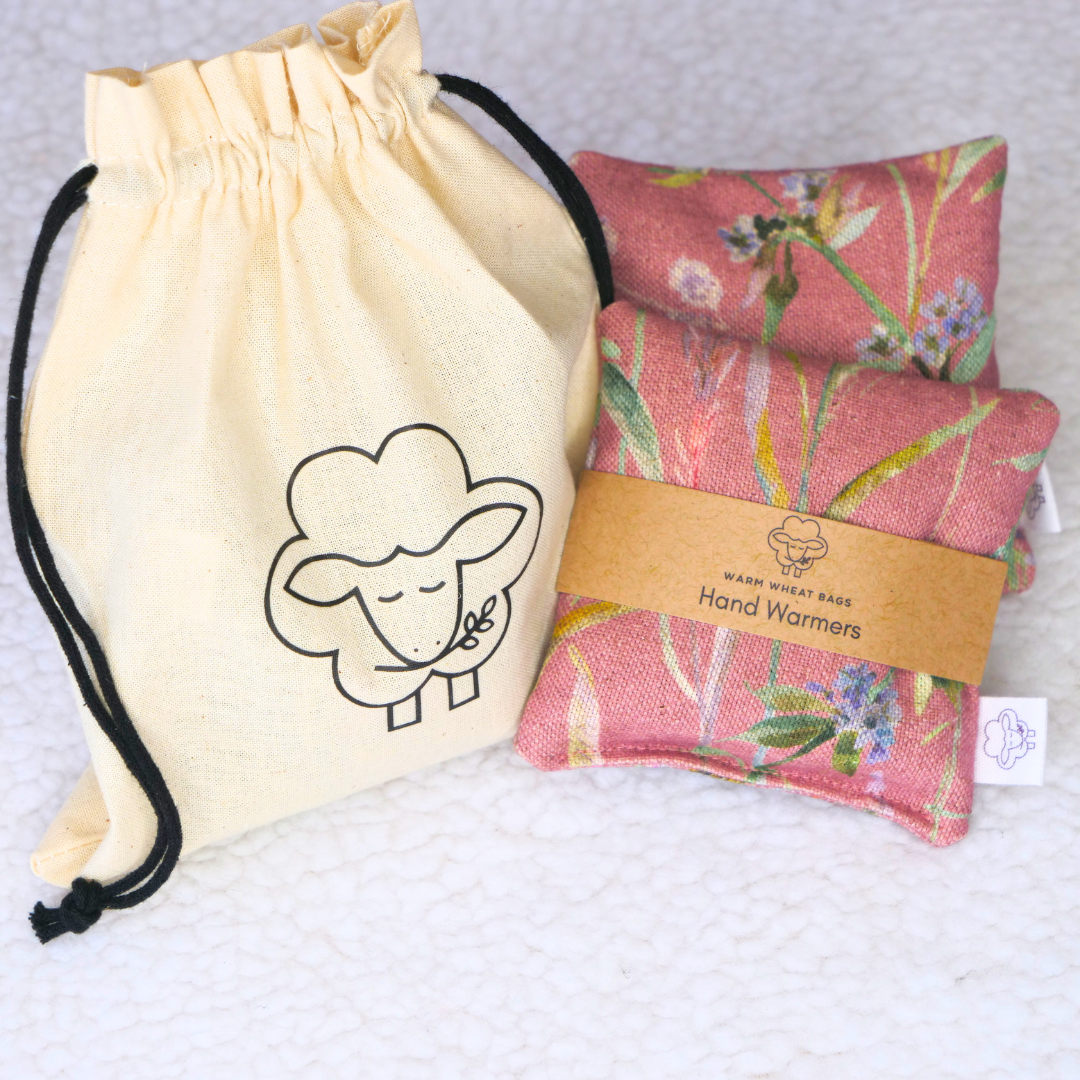 Organic Pink Floral - Hand Warmers