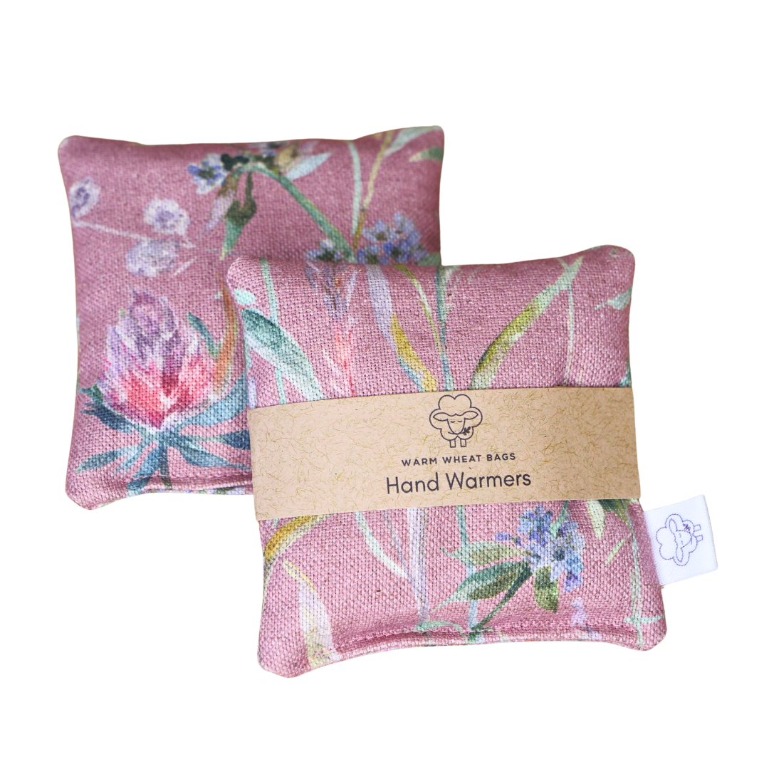 Organic Pink Floral - Hand Warmers