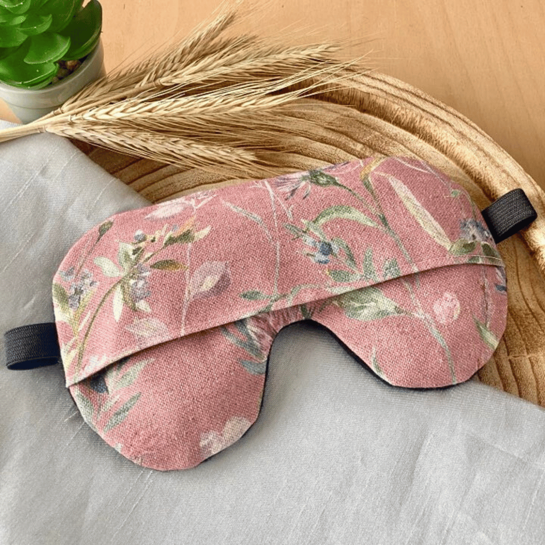 Organic Pink Floral - Weighted Eye Mask