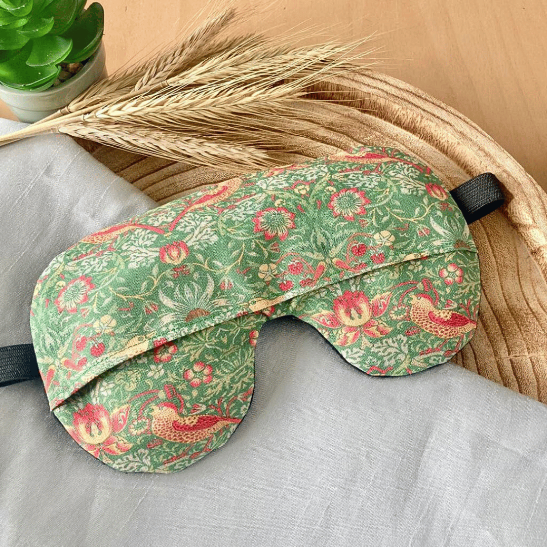 Strawberry Thief Sage - Weighted Eye Mask