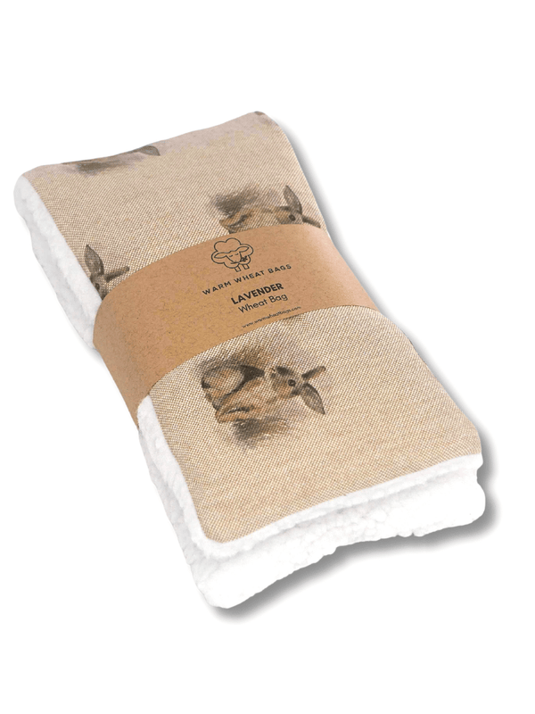 Microwave Wheat Bag with a bunny rabbit design on a transparent background