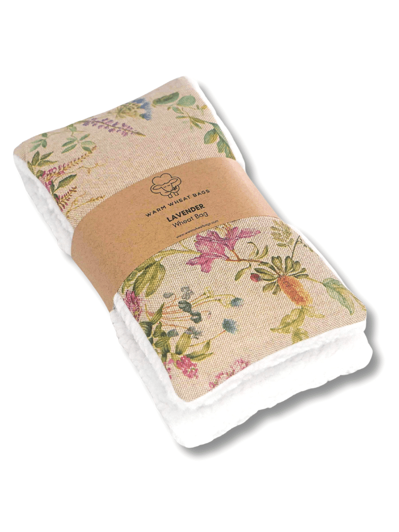 Microwave Wheat Bag with a floral design on a transparent background