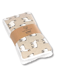 Microwave Wheat Bag with a llama design on a transparent background