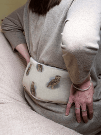 Wheat bag for back pain with owl design