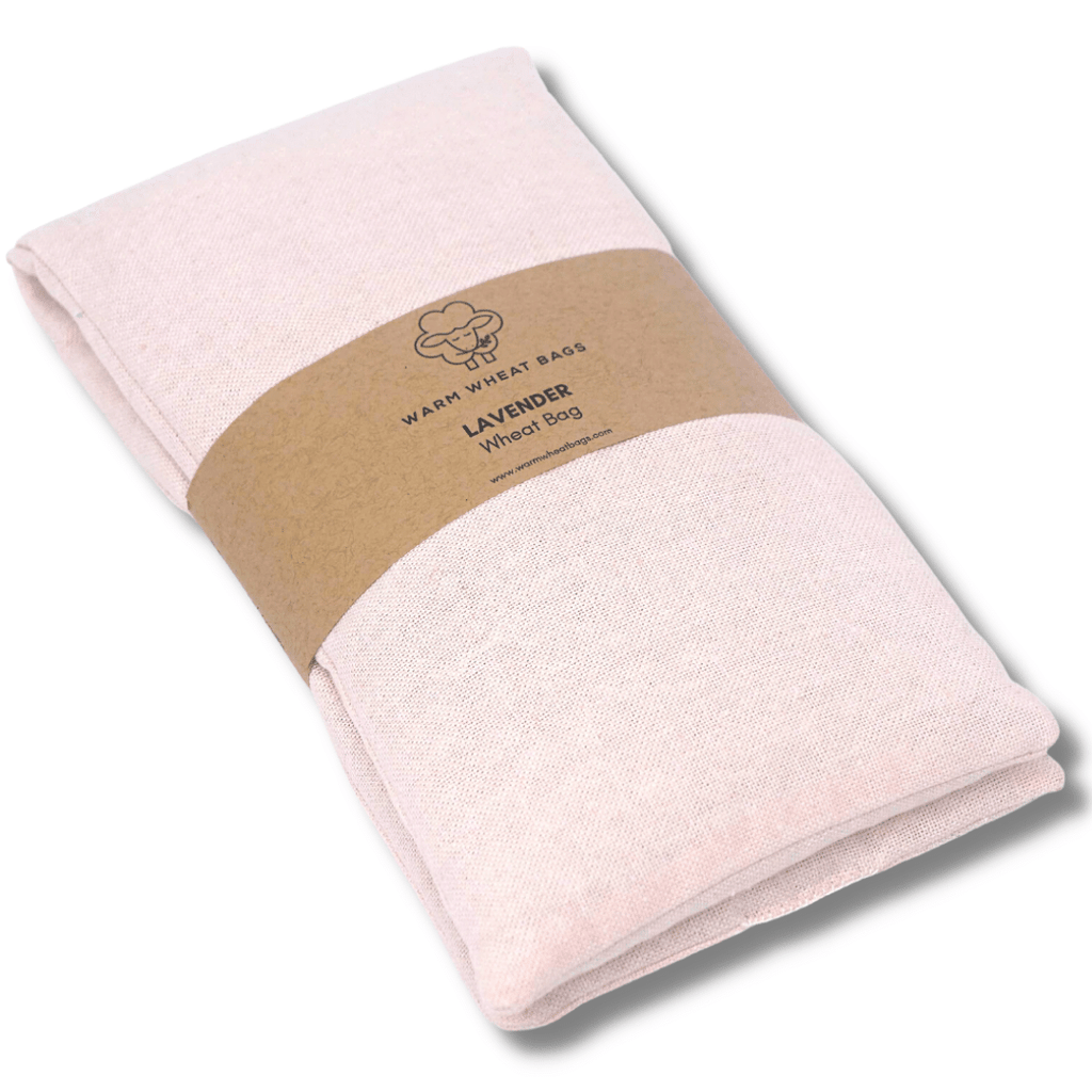 Microwave Wheat Bag with a pastel pink design on a transparent background