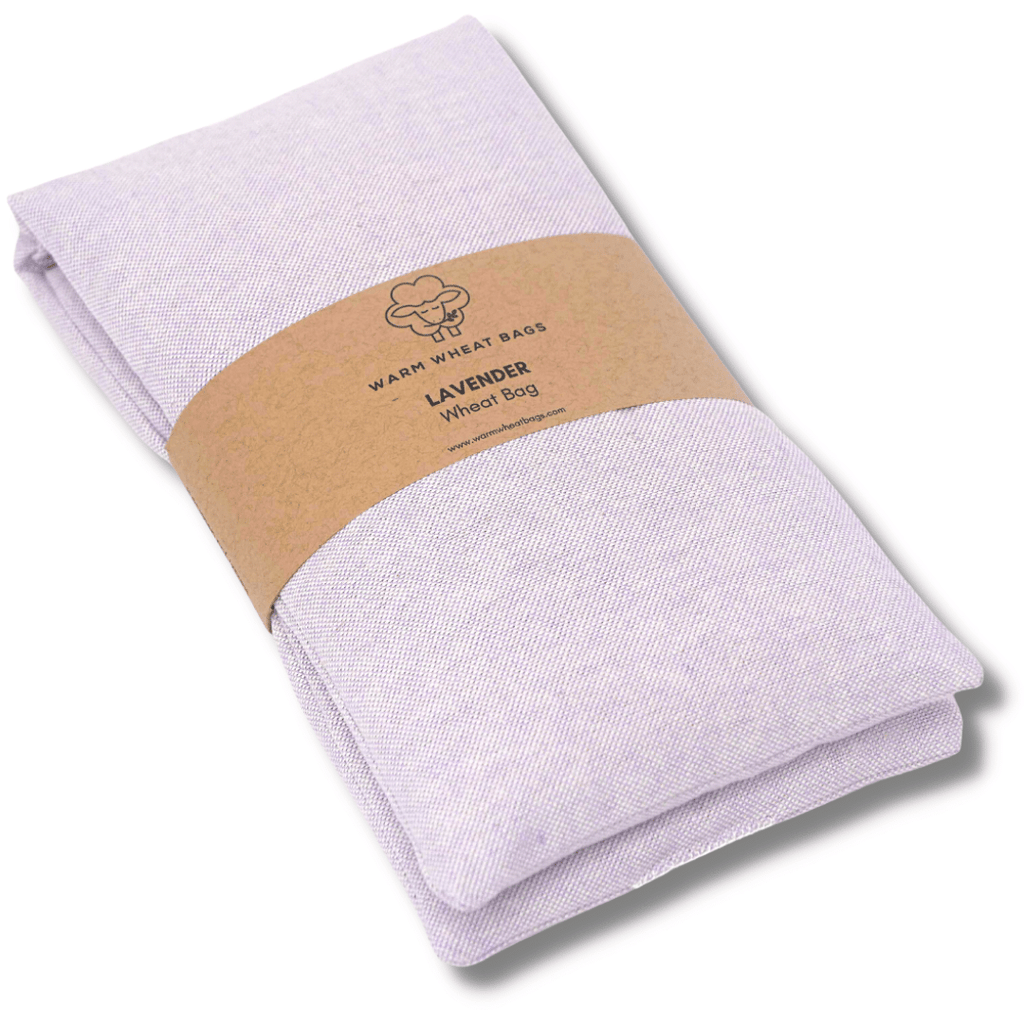 Microwave Wheat Bag with a pastel lilac design on a transparent background