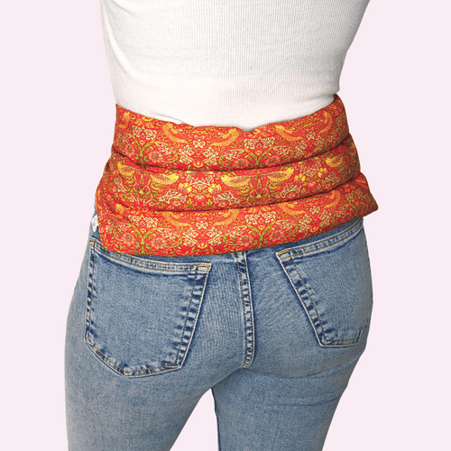 Wearable wheat bag for back pain